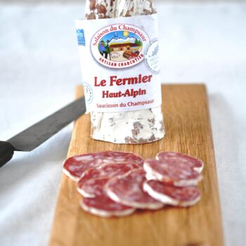 Saucisson Le Fermier Haut Alpin Pur Porc Le fermier Haut Alpin Salaison du Champsaur Saint Laurent du Cros Hautes Alpes Charcuterie Artisanale en ligne